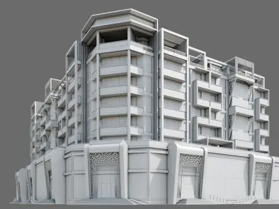 Residental Building ID025 3D model