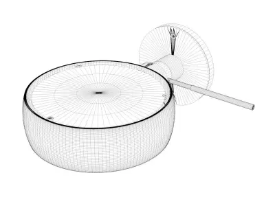 Wall lamp Occhio Sento Parete and mirror  3D model