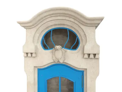 Entrance classic door 62  3D model
