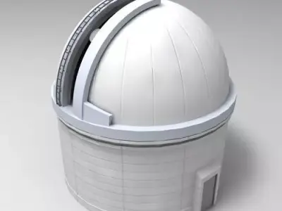 observatory telescope Free low-poly 3D model
