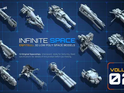LOW - SPACE Vol02 Low-poly 3D model
