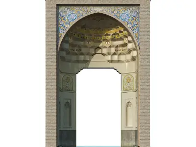 old turkish arch muqarnas set 142 Low-poly 3D model