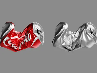 Crushed Soda Can 04 3D model