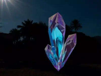 Ultra Realistic Fantasy Crystal Pack High Quality 3D Model Texture