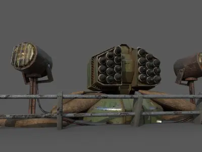 zombie gun Low-poly 3D model