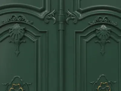 Entrance classic door 34 3D model