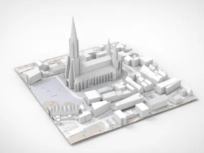 Ulm Cathedral Germany 3D model