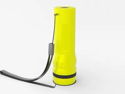 Flashlight Yellow 3D model