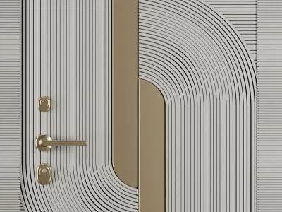 Entrance door set15 3D model