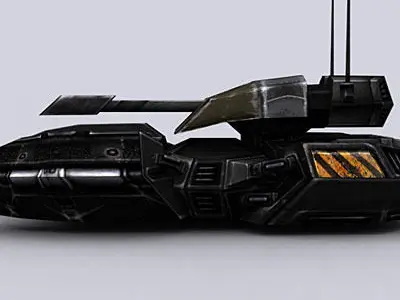 3DRT - Sci-Fi Hovertank6 Low-poly 3D model