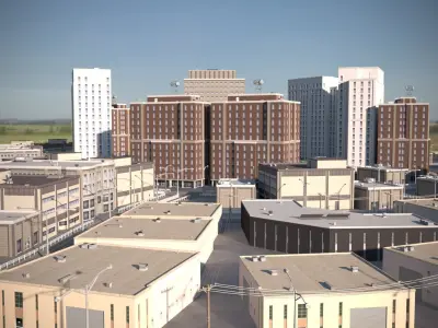 City 02 Low-poly 3D model
