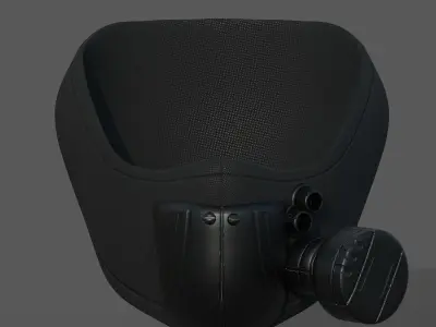 gas mask helmet protection scifi Low-poly 3D model