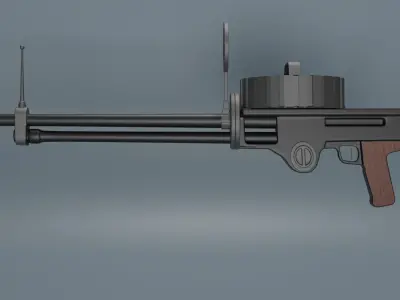 Lewis Machine Gun 3D model