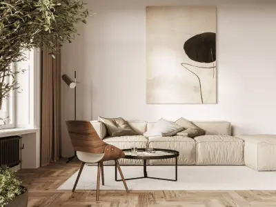 Modern classic interior 3D model