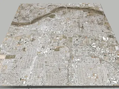 Cityscape Albuquerque United States 3D model