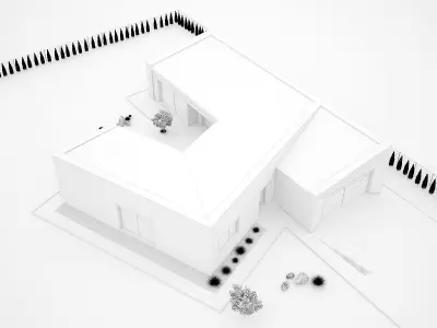 Modern house  3D model 6