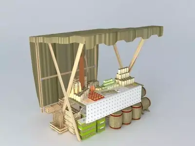 Market Stall Free 3D model