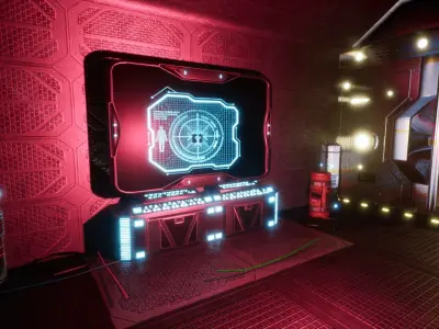 SF Corridors for Unreal Low-poly 3D model