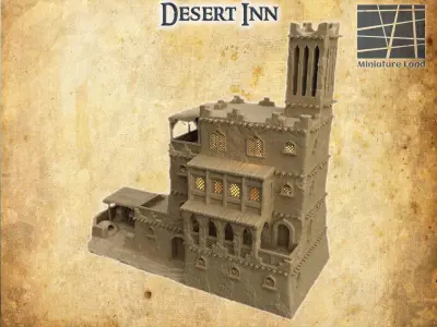 Desert Inn Tabletop Terrain 28 mm 3D print model