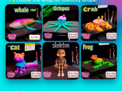 Flexi CatDog  Flexible 3D-Printable Toy 3D print model