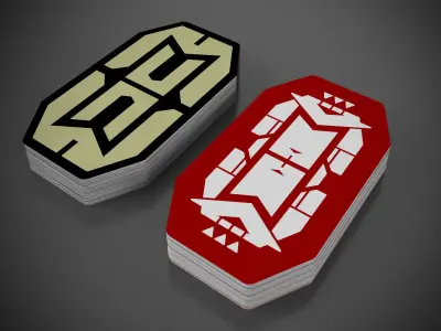 SciFi Poker Cards - Sabacc style - single textures and PDFs Low-poly 3D model
