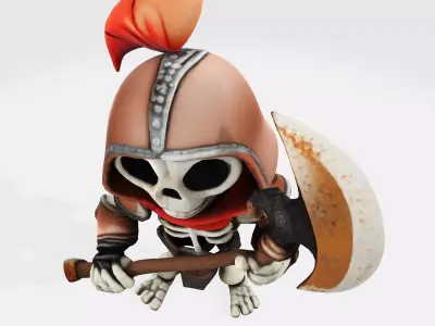 Cute Skully Centurion Gladiator for 3D Print 3D print model