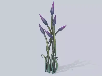 Alien plant Low-poly 3D model