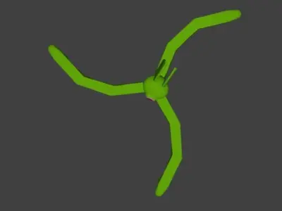 Alien Squid Low-poly 3D model