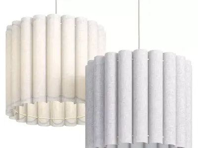 Lucina pendant lamp made of linen Low-poly 3D model