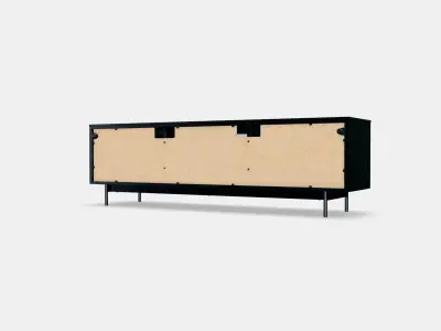 RANNAS TV bench with doors Low-poly 3D model