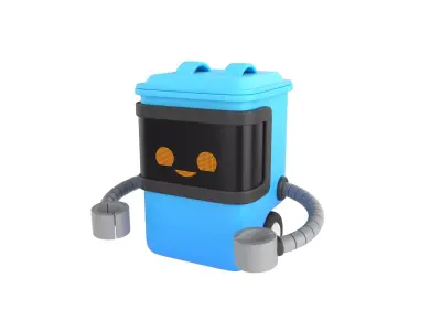 Character317 Trash Can Robot 3D model