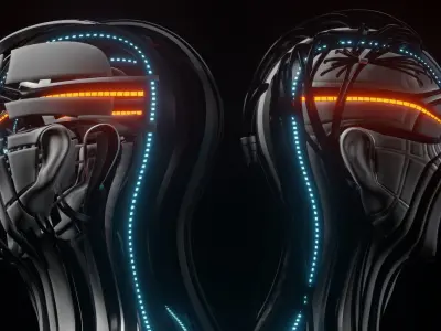 Female Robot 3D model