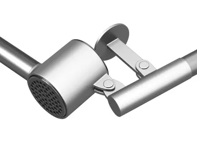 Garlic press and a can opener Low-poly 3D model