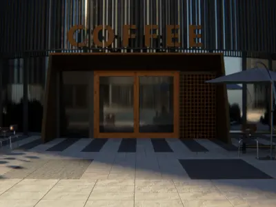 coffee store 3D model