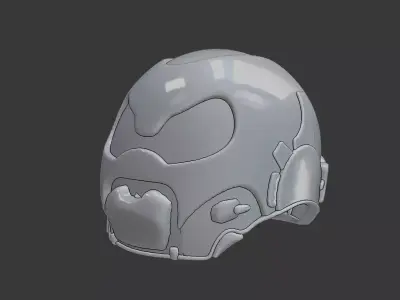 Futuristic Sci Fi Helmet 3D Printable  3D print model