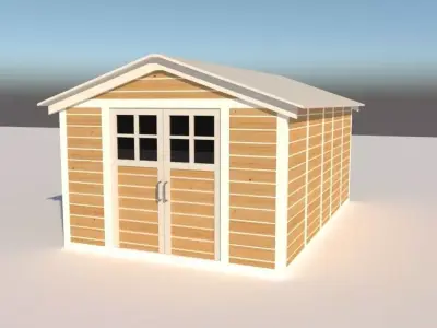 Garden Shed Free low-poly 3D model