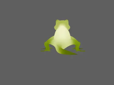 Indirect lighting of gecko Low-poly 3D model