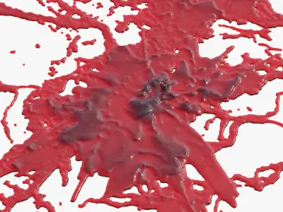 Swirly Blood Splatter Vol2 2 3D model