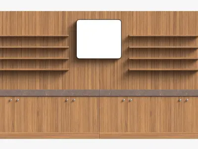 Booth Stand Kiosk without Roof 3D model