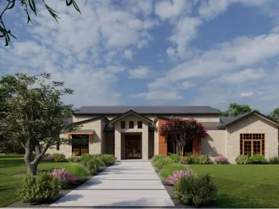 3D Exterior Scene 3D model design garden and landscape 3D 3D model 4