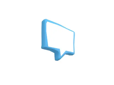 Speech Balloon v6 005 Low-poly 3D model