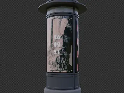 advertising column 3D model