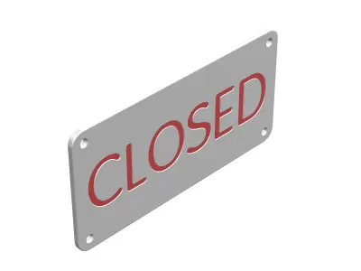 Open and Closed Business Sign Board 3D Printable 3D print model