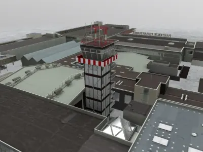 LIMC Terminal2 Departure Low-poly 3D model