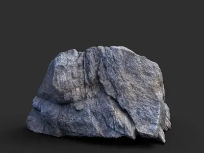 Gray Boulder Beach Rock Collection 210110 Low-poly 3D model