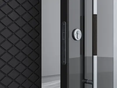 Aluminium door 81 3D model