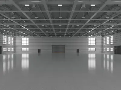 Warehouse interior and exterior 4 3D model