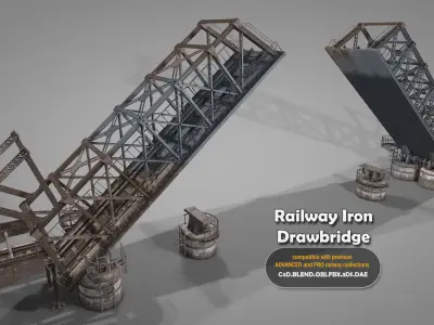 Railway Iron Drawbridge 3D model