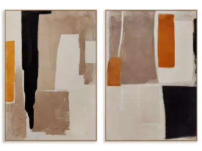 Abstract Painting Frame set 3D model 855