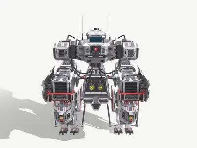 Sci-Fi Mech Low-poly 3D model